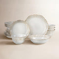 16-Piece Embossed Dinnerware Set