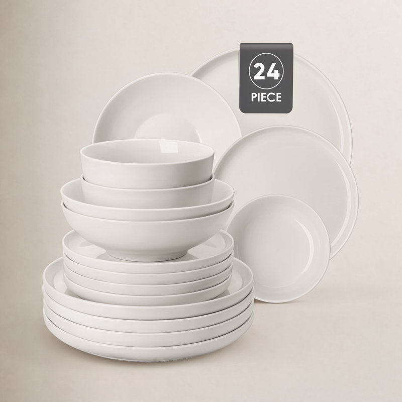 24-Piece Ceramic Dinnerware Set