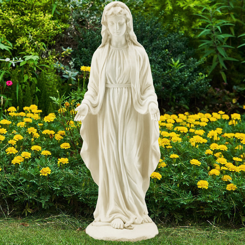29.9  H Handcrafted Magnesium Oxide Religious Garden Statue