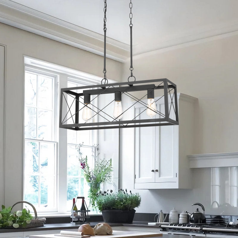 Aaniah 3-Light Dimmable Linear Chandelier