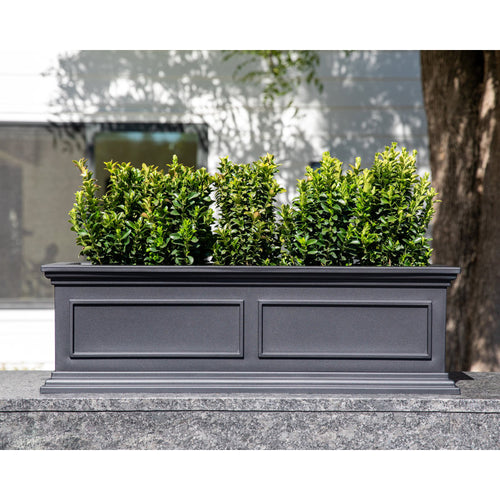 Abram 36  W Double Walled Window Box Planter with Drainage Holes