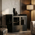 Arnettie Wood Litter Box Enclosure with Top Entry Door