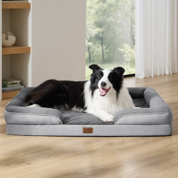 Bedsure Cozy Orthopedic Dog Bed, Waterproof Washable Sofa Bed with Removable Cover, Non-Slip Base for Extra Large Dog