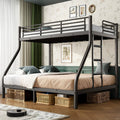Black Twin XL Over Queen Bunk Bed