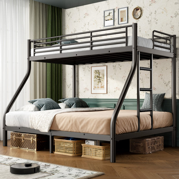 Black Twin XL Over Queen Bunk Bed