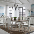 Chalita Rectangular Table Set w/ 18  Leaf & 6 Upholstered Chairs