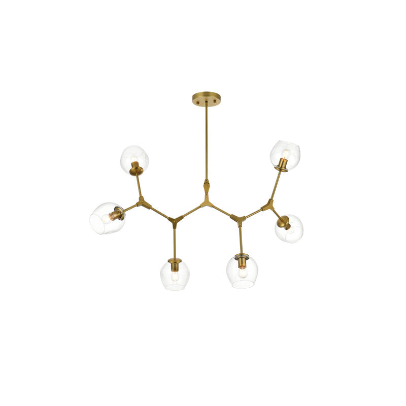 Chamberlain 7-Light Sputnik Modern Linear Chandelier