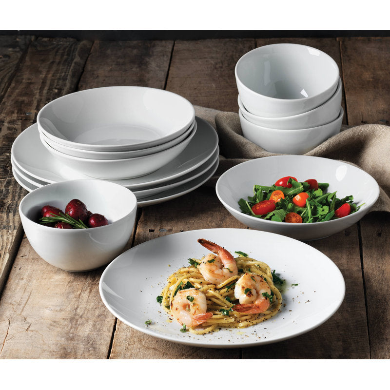 Denmark Porcelain China Dinnerware Set 12 Piece - Service for 4