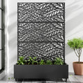 Eddison Galvanized Metal Planter Box with Trellis and Wheels