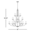 Essence 12-Light Dimmable Metal Tiered Chandelier with Glass Shades