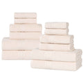 Hannu Eco-Friendly Sustainable Cotton 12 Piece Assorted Bathroom Towel Set