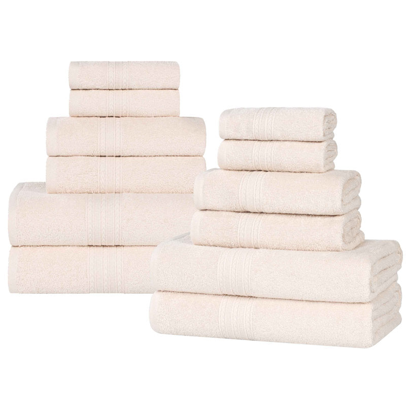 Hannu Eco-Friendly Sustainable Cotton 12 Piece Assorted Bathroom Towel Set