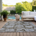 Ivany Machine Washable Stain Resistant Floral Indoor/Outdoor Rug