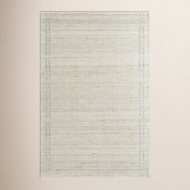 Lavande Wool Area Rug in Ivory