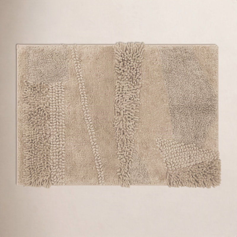 Laverne High/Low Stain/Fade Resistant Non-Slip Machine Washable Bath Mat