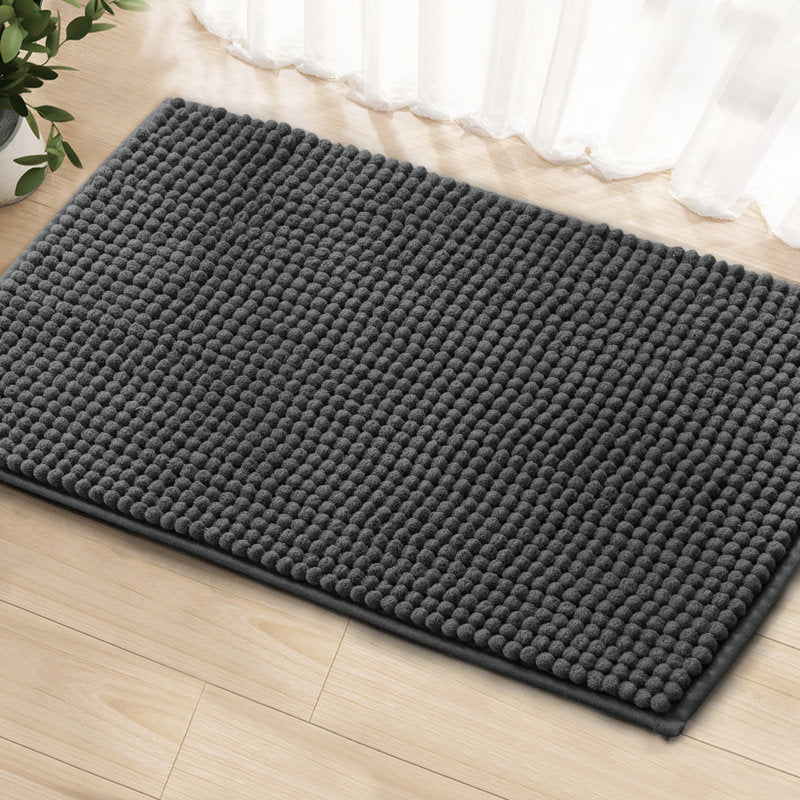 Luxury Chenille Super Soft Absorbent Polyester Rectangle Non-Slip Bath Rug