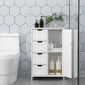 Manhattan Floor Storage Cabinet, Cabinet Freestanding, with 4 Drawers, Adjustable Shelf