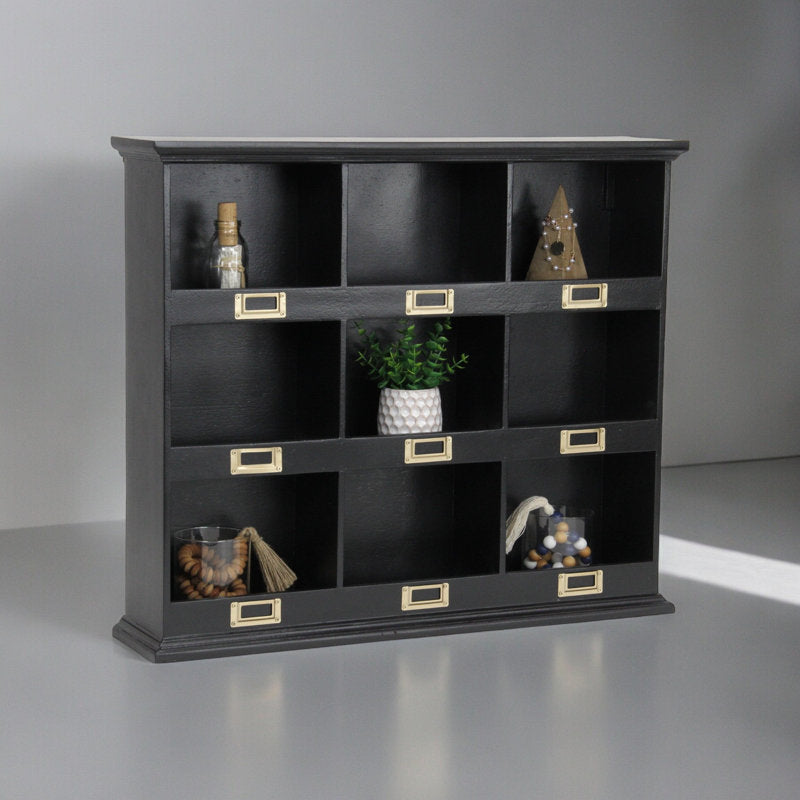Paliwal 9 Piece Solid Wood Shelf